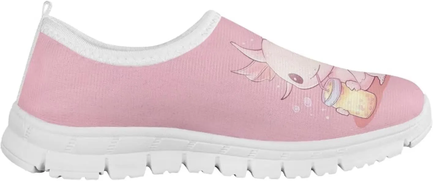 Girls Cute Shoes Kids Tennis Running Shoes Slip On Sneakers Active Mesh Shoes
