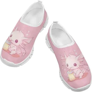 Girls Cute Shoes Kids Tennis Running Shoes Slip On Sneakers Active Mesh Shoes