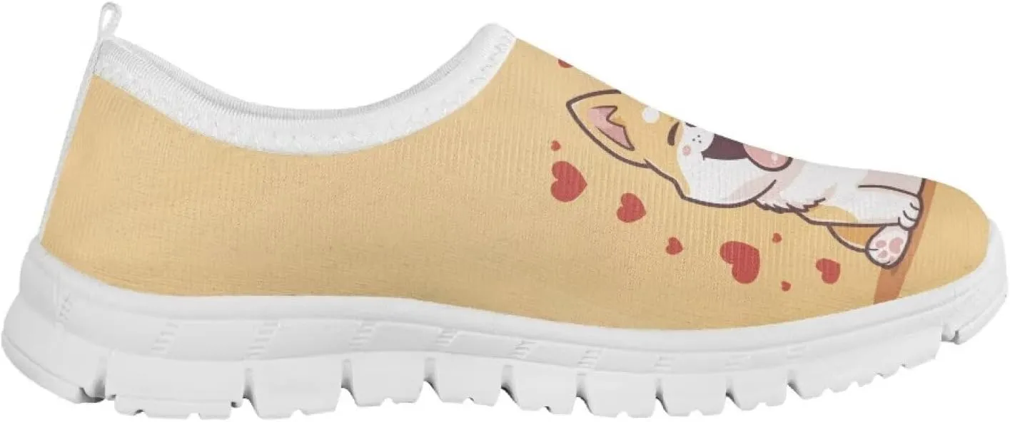 Girls Cute Shoes Kids Tennis Running Shoes Slip On Sneakers Active Mesh Shoes