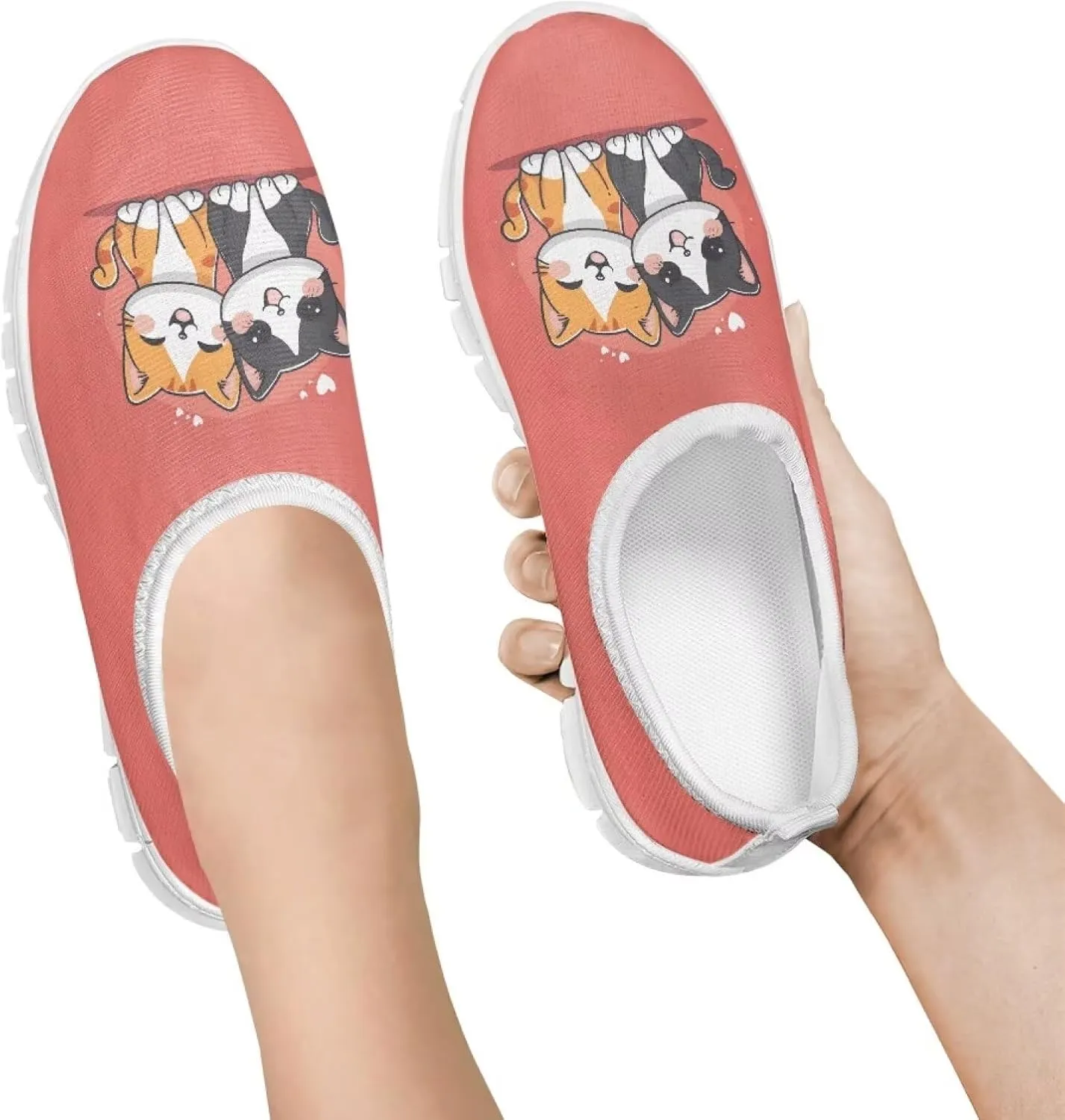 Girls Cute Shoes Kids Tennis Running Shoes Slip On Sneakers Active Mesh Shoes