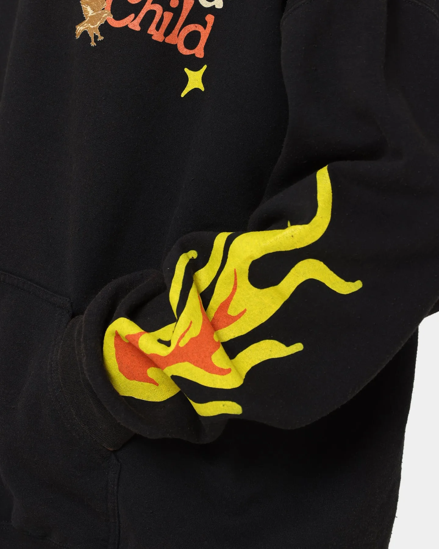 Goat Crew All Over No Cap Vintage Hoodie Black Wash