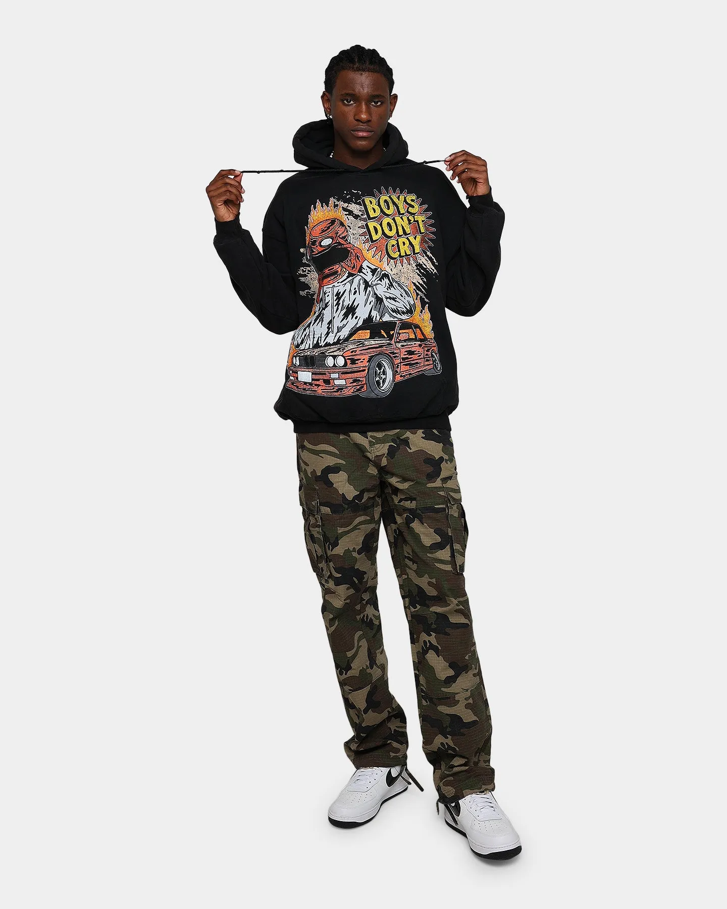 Goat Crew Boys Don't Cry Vintage Hoodie Black Wash