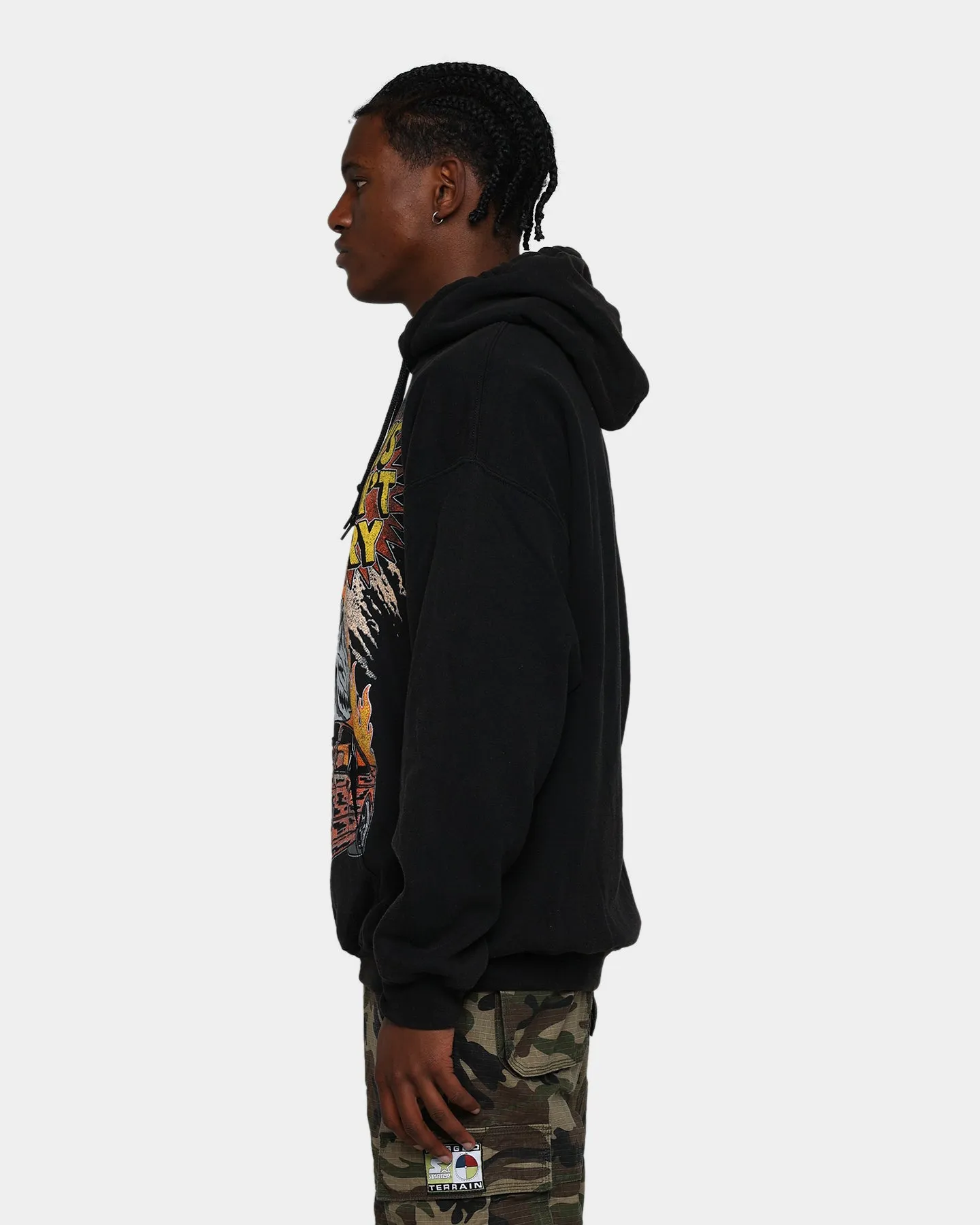 Goat Crew Boys Don't Cry Vintage Hoodie Black Wash