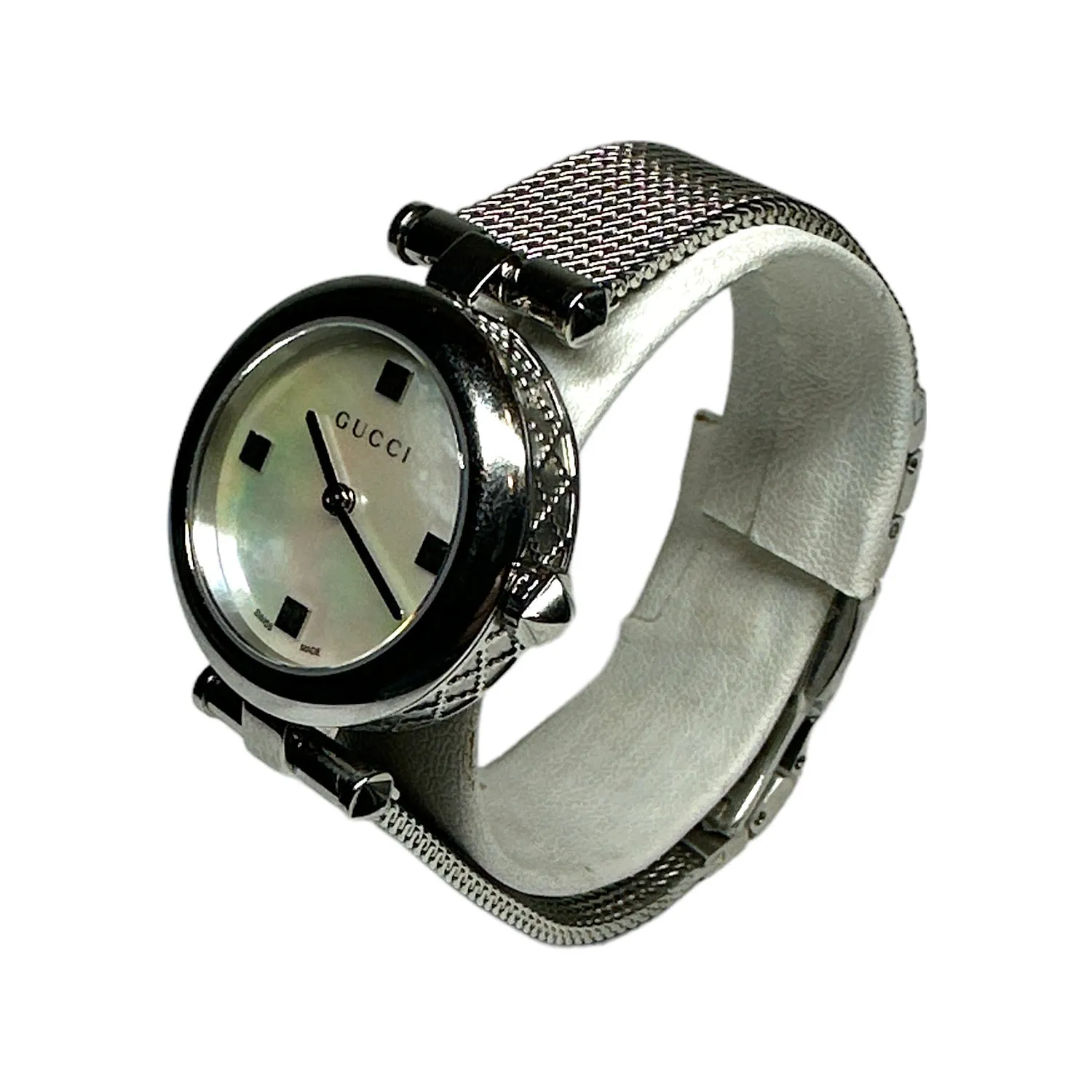 GUCCI Diamantissima Mother Of Pearl Face 27mm Women's Watch - Ref. 141.5