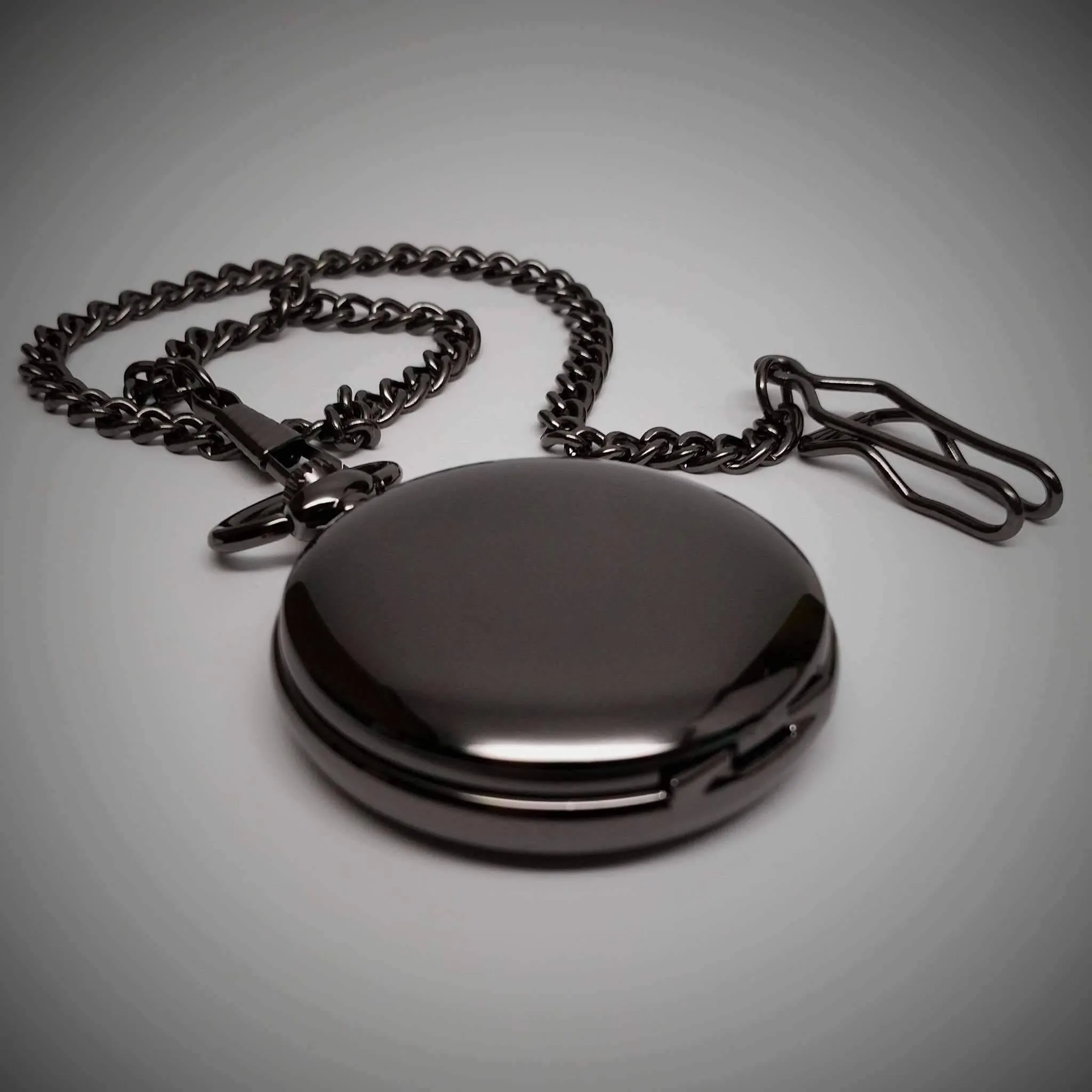 Gunmetal Antique Style Skeleton Movement Pocket Watch