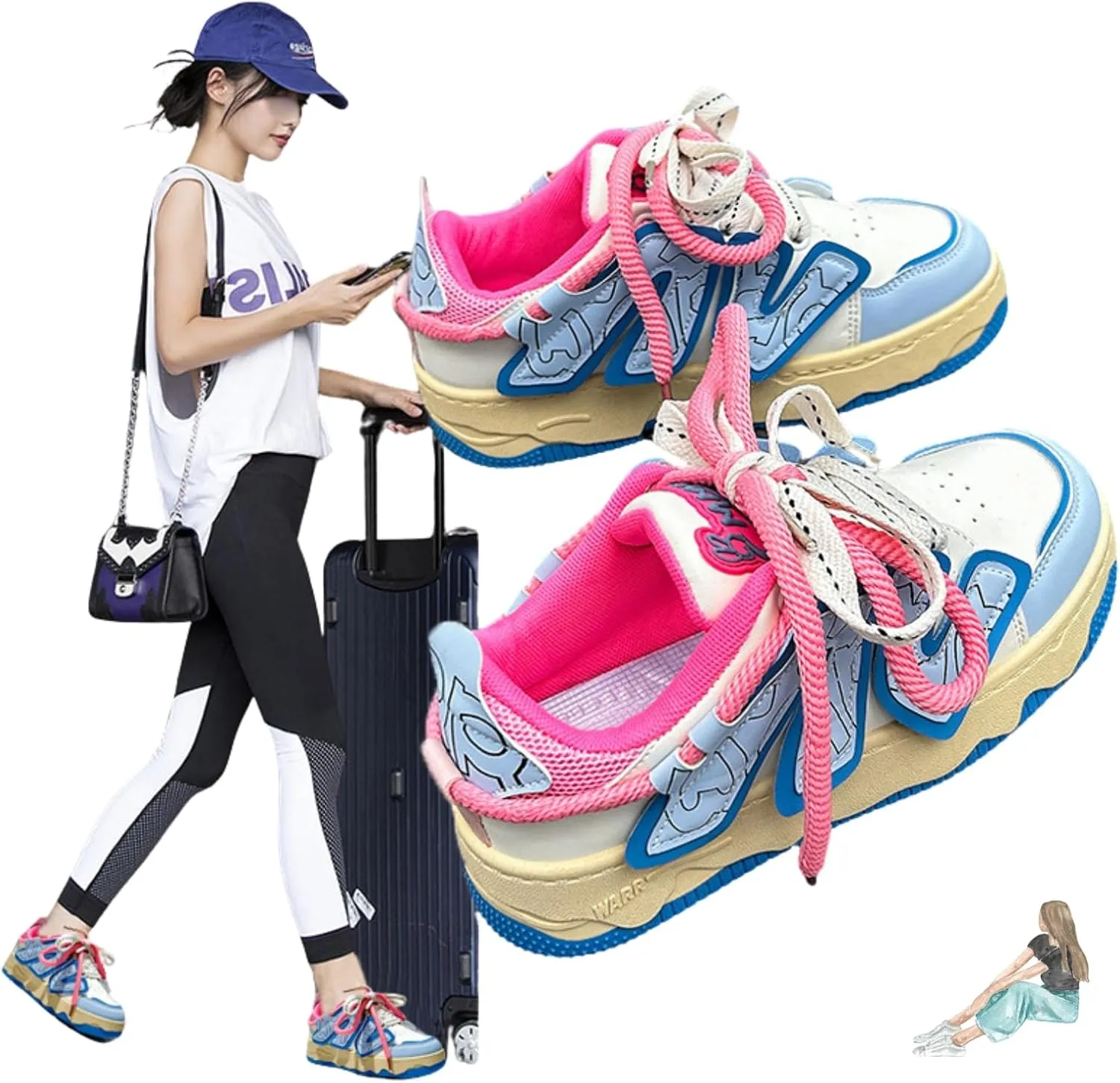 Height-Increasing Platform Sneakers - Chunky Sneakers, Aesthetic Shoes, Platform Shoes, Old Dad Shoes