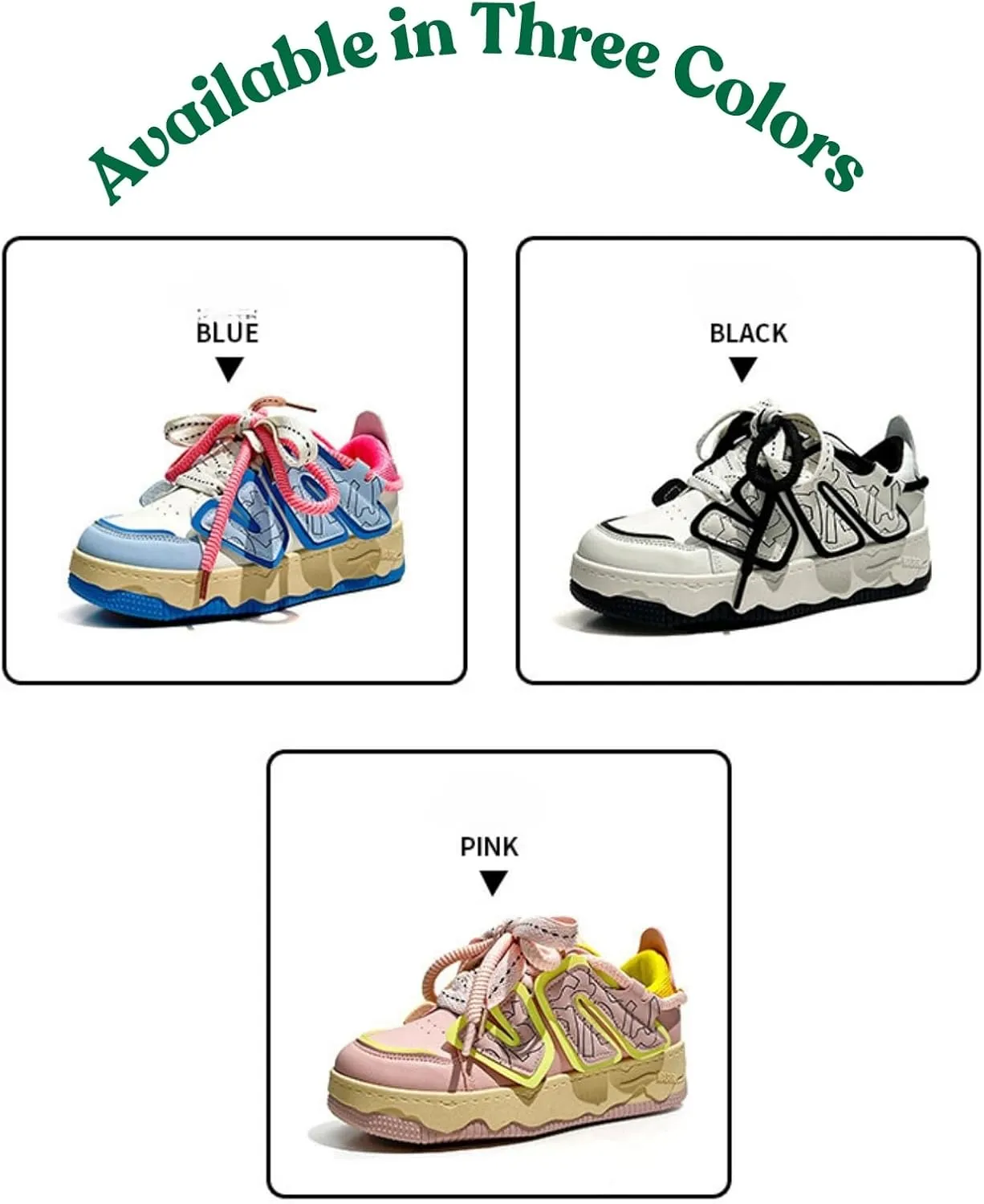 Height-Increasing Platform Sneakers - Chunky Sneakers, Aesthetic Shoes, Platform Shoes, Old Dad Shoes