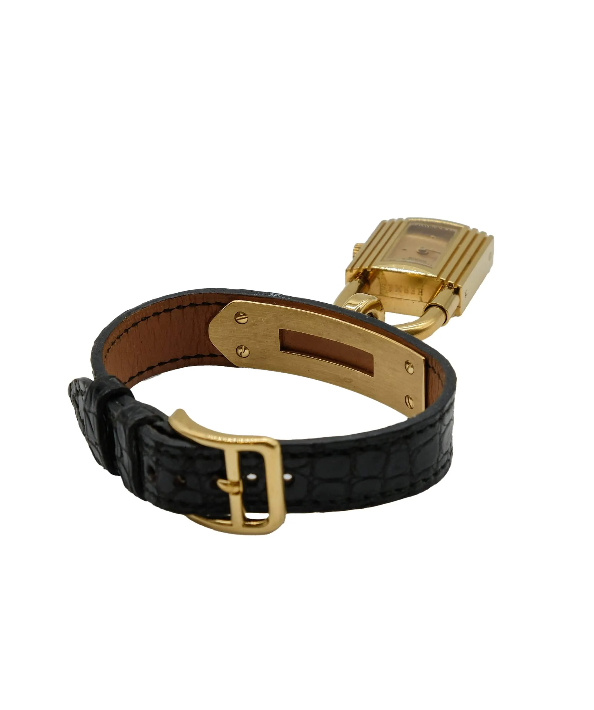 HERMES KELLY WATCH BLACK Crocodile DXBS0125