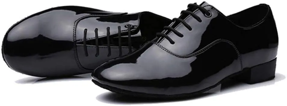 HIPPOSEUS Men's Ballroom Dance Shoes Low Heel Tango Morden Rumba Social Dance Shoes,Model 707
