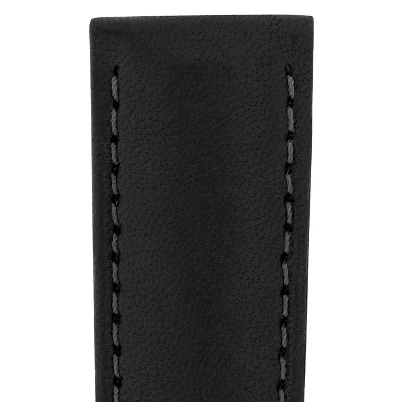 Hirsch MERINO Nappa Leather Watch Strap in BLACK