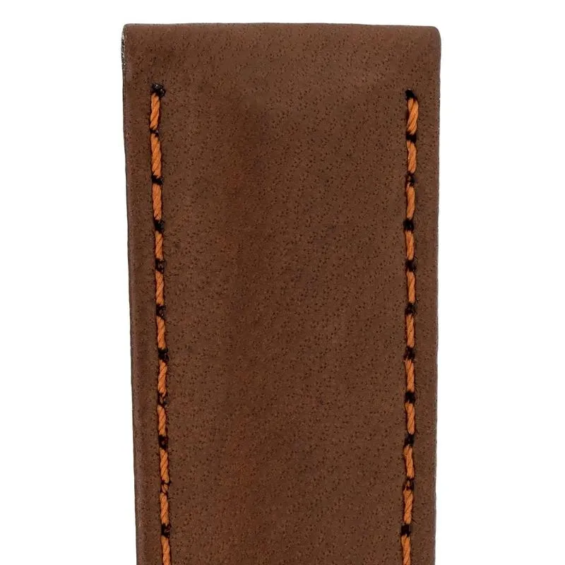 Hirsch MERINO Nappa Leather Watch Strap in GOLD BROWN