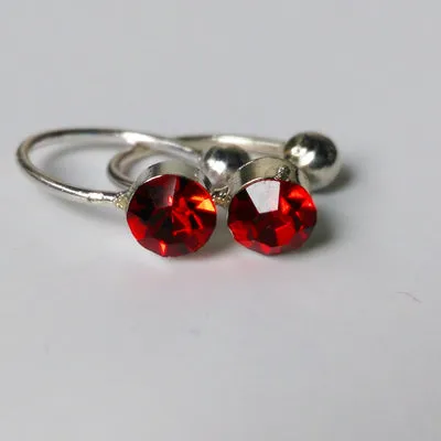 Hot Sale 16 Colors Clip On Earrings For Women 4mm Crystal Ear Cuff Jewelry Fake Piercing Zinc Alloy Ear Clips Oringe Girl Gift