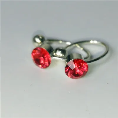 Hot Sale 16 Colors Clip On Earrings For Women 4mm Crystal Ear Cuff Jewelry Fake Piercing Zinc Alloy Ear Clips Oringe Girl Gift