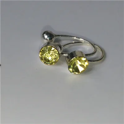 Hot Sale 16 Colors Clip On Earrings For Women 4mm Crystal Ear Cuff Jewelry Fake Piercing Zinc Alloy Ear Clips Oringe Girl Gift