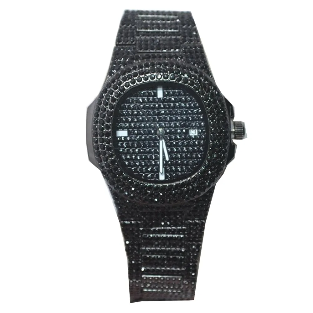 Iced Out Diamond Watch Quartz Gold HIP HOP Watches
