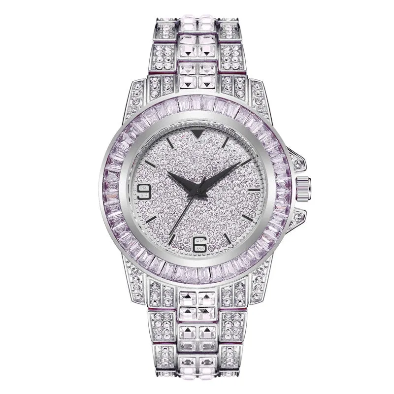 Iced Out Micro Pave Cubic Zirconia Finish Watches and bracelet