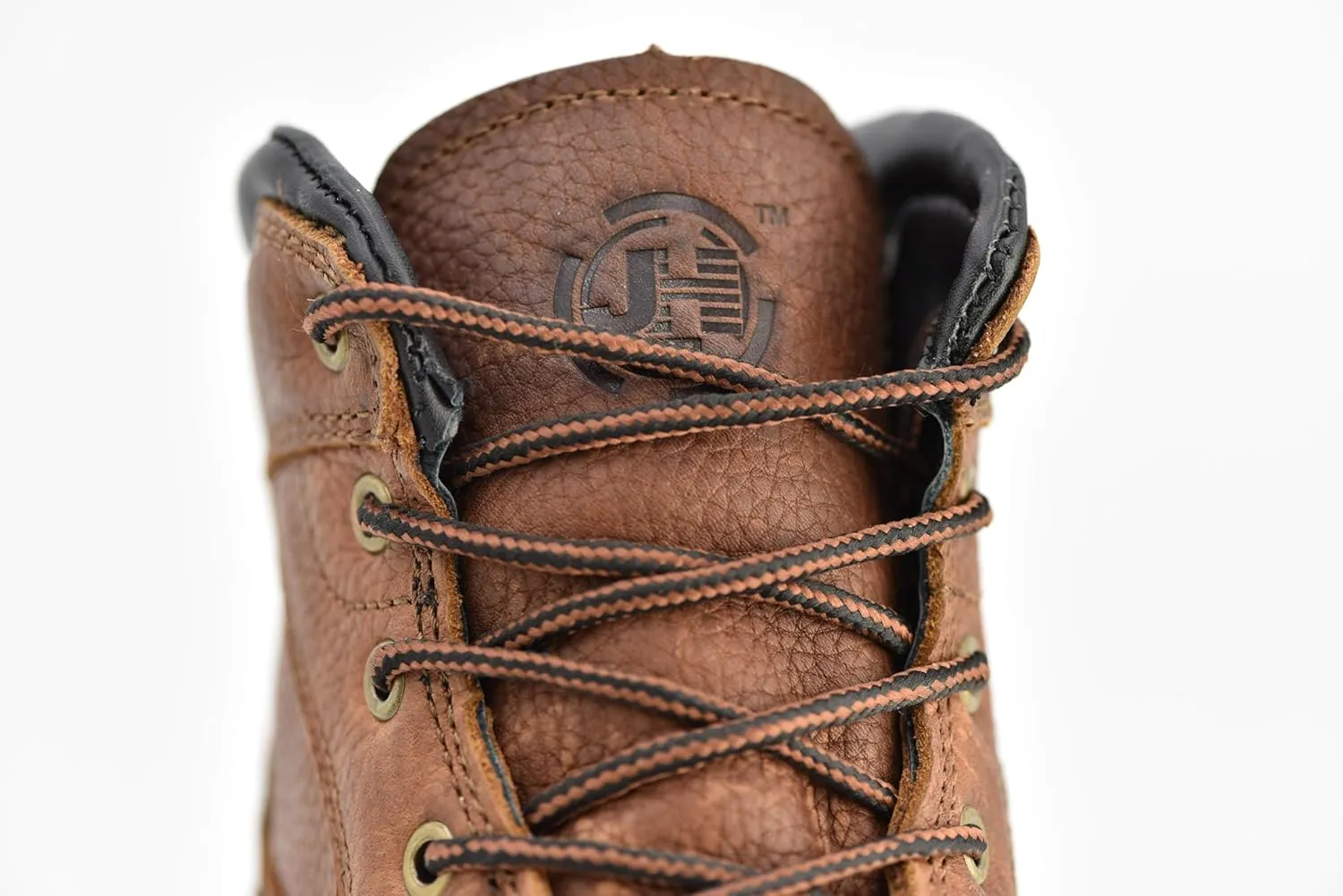 J H Men's Waterproof Steel Toe Work Boots  Anti-Slip TPU Sole, 4-Layer Waterproof, Top-Grain Leather, Memory Foam Insoles