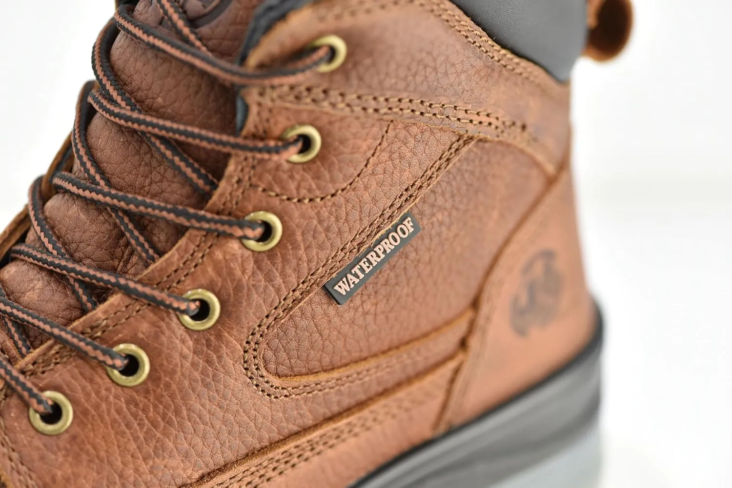 J H Men's Waterproof Steel Toe Work Boots  Anti-Slip TPU Sole, 4-Layer Waterproof, Top-Grain Leather, Memory Foam Insoles