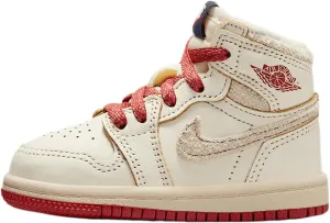 Jordan 1 Retro High OG Baby/Toddler Shoes (FD2598-100, Sail/Light Bone/Pale Ivory/Cinnabar)