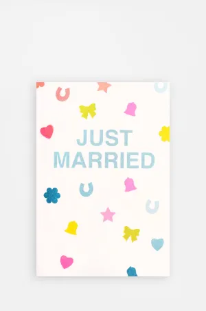 Just Married Confetti Riso Shapes Card