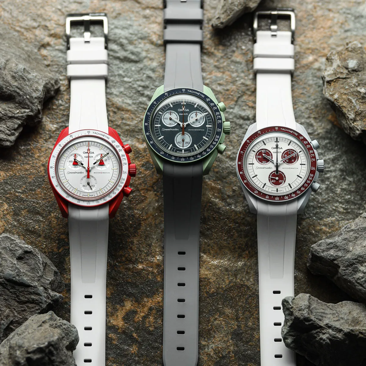 Kingsand ZULUDIVER Rubber Watch Strap - Mist Grey