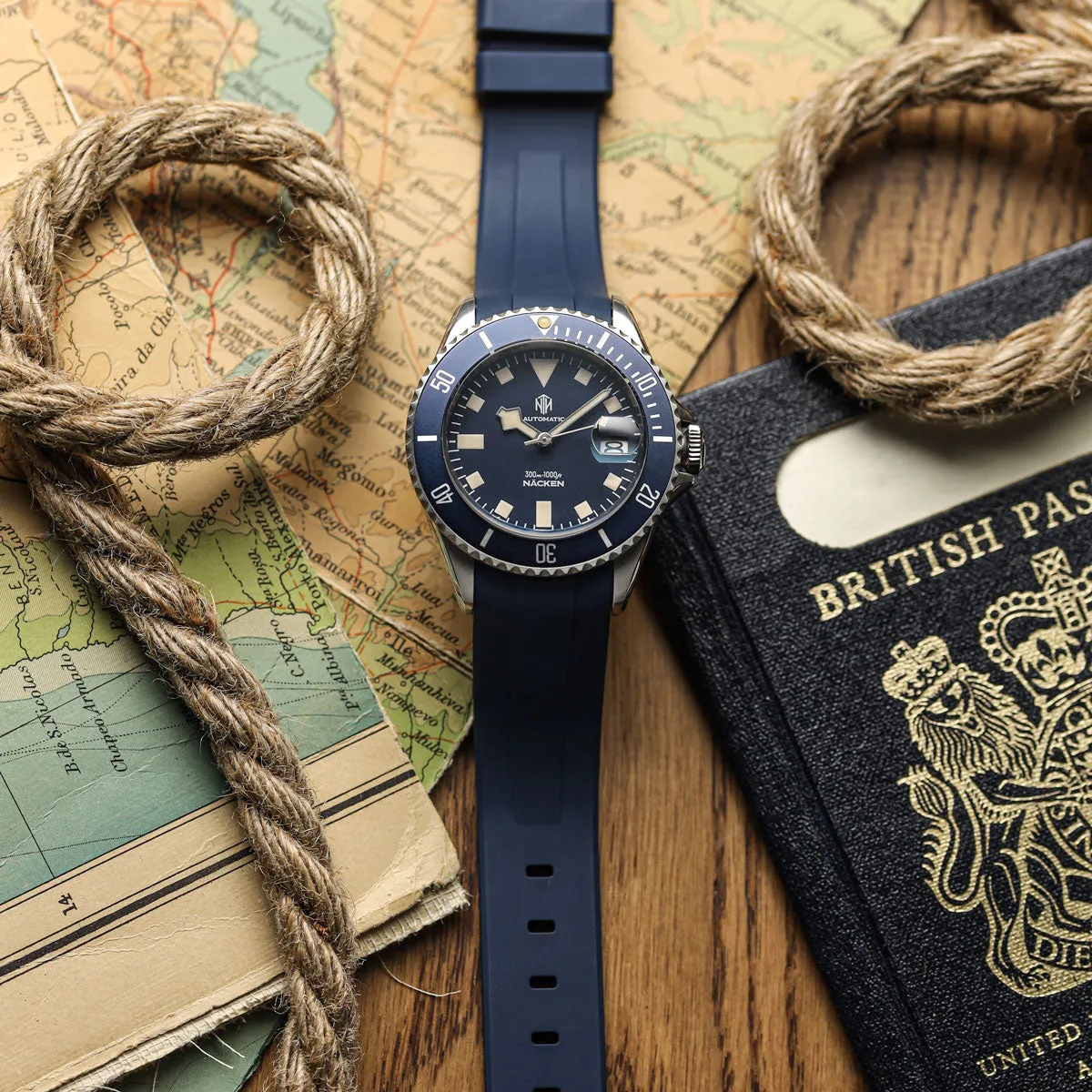 Kingsand ZULUDIVER Rubber Watch Strap - Mist Grey