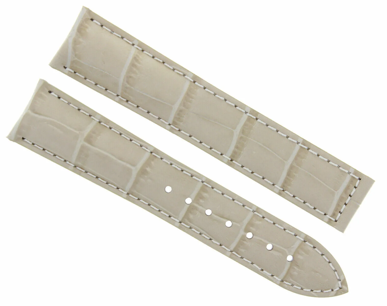 LEATHER STRAP BAND FOR 20MM OMEGA SPEEDMASTER MOON SEAMASTER WATCH BEIGE WS