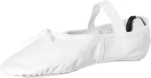 Leo Girls Ballet Russe Dance Shoe, White, 7 Toddler