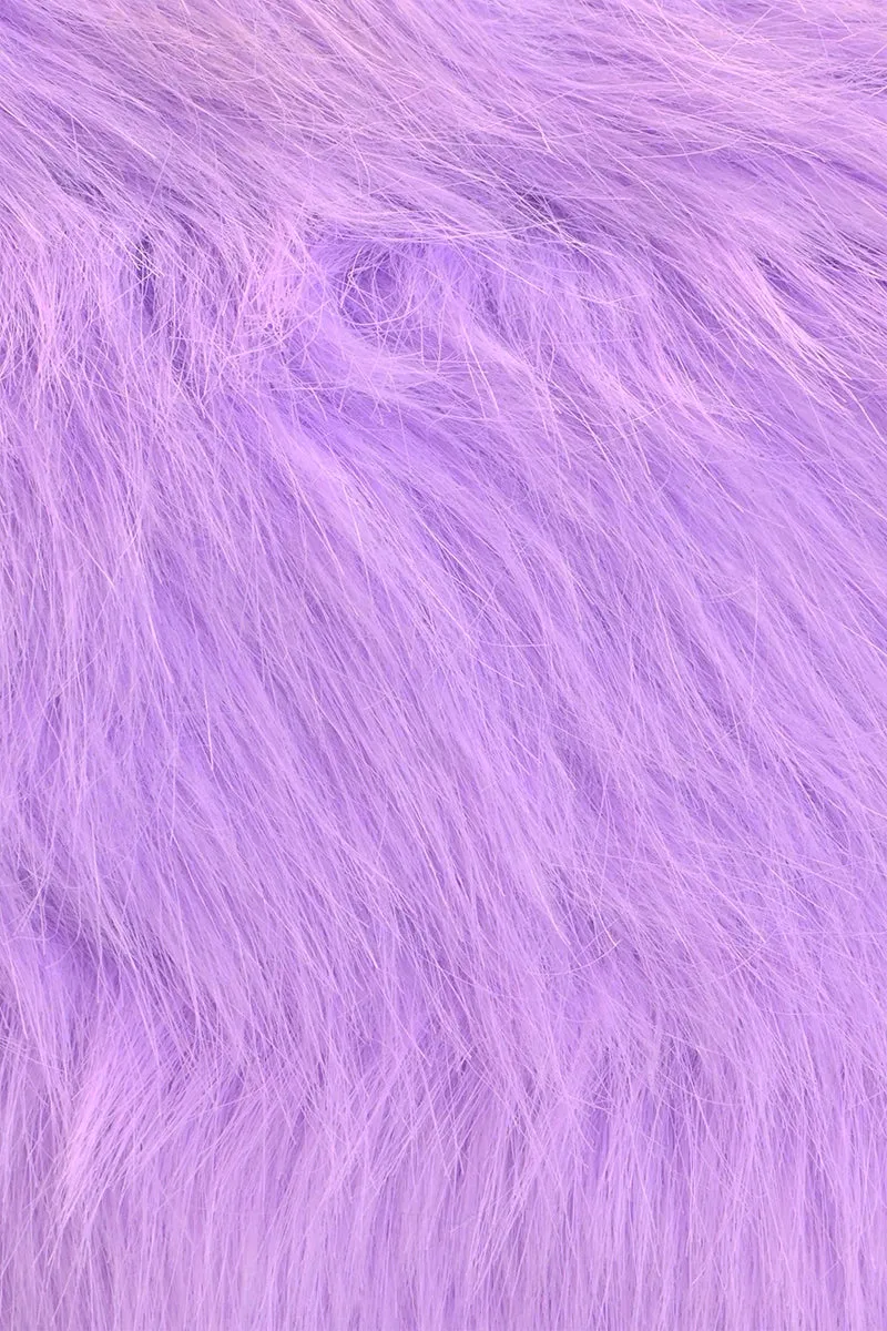 Lilac Luxe Faux Fur Shoulder Bag