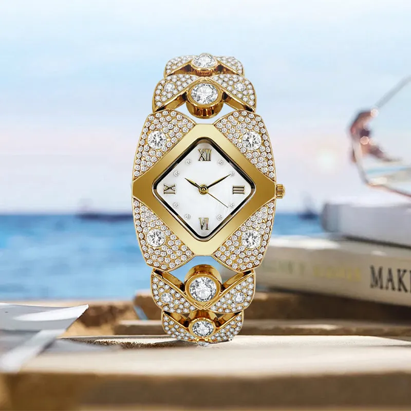  Limited time 50% off! Women's Retro Quartz Watch with Sparkling RhinestonesThe more you buy, the higher the discount