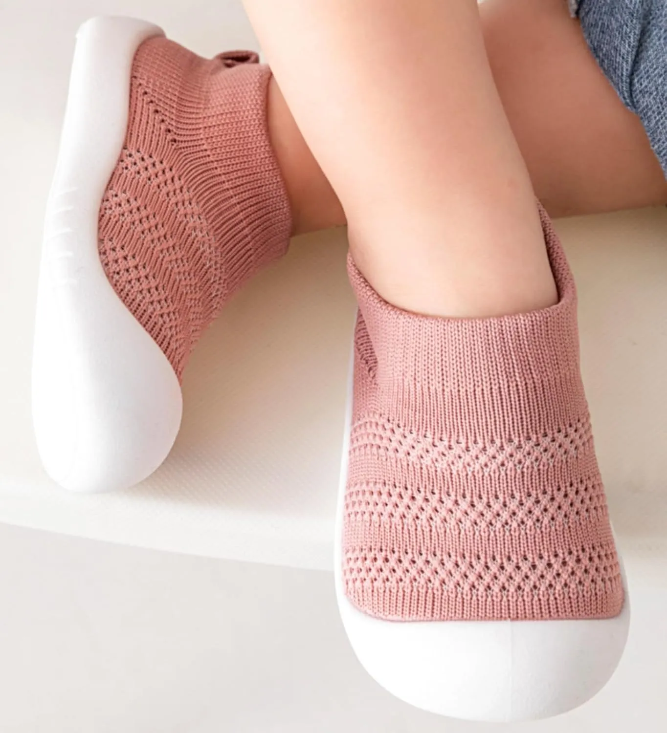 LLTMALL Baby First Walkers Shoes  Elastic Mesh Slip-On Sock Sneakers with Non-Slip Sole, Breathable Soft Sole for Infants Learning to Walk