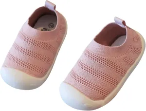 LLTMALL Baby First Walkers Shoes  Elastic Mesh Slip-On Sock Sneakers with Non-Slip Sole, Breathable Soft Sole for Infants Learning to Walk