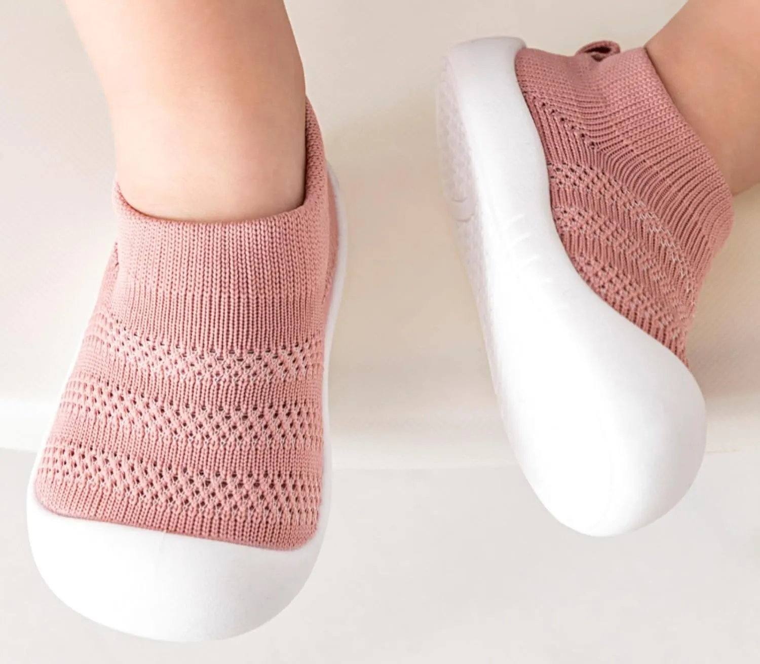 LLTMALL Baby First Walkers Shoes  Elastic Mesh Slip-On Sock Sneakers with Non-Slip Sole, Breathable Soft Sole for Infants Learning to Walk
