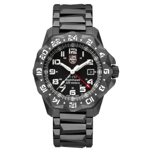 Luminox Men's F-117 Nighthawk 6420 Series Stainless Steel Bracelet Black Analog Dial Quartz Watch - XA.6422