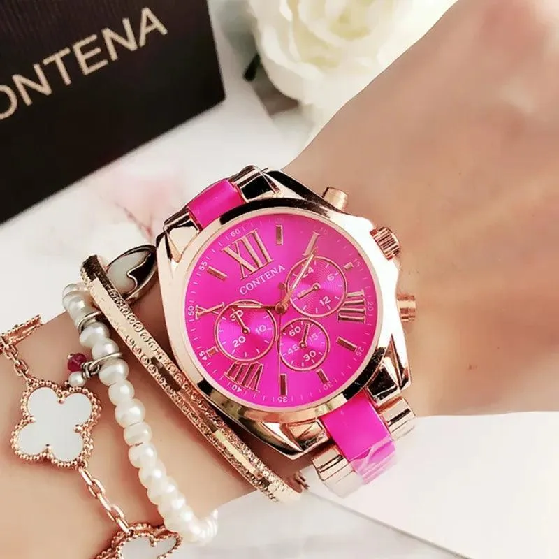 Luxury Women's Steel Bracelet Watch: Trendy Quartz Timepiece - Stylish Ladies Choice
