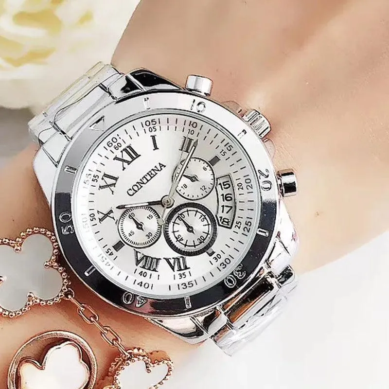 Luxury Women's Steel Bracelet Watch: Trendy Quartz Timepiece - Stylish Ladies Choice