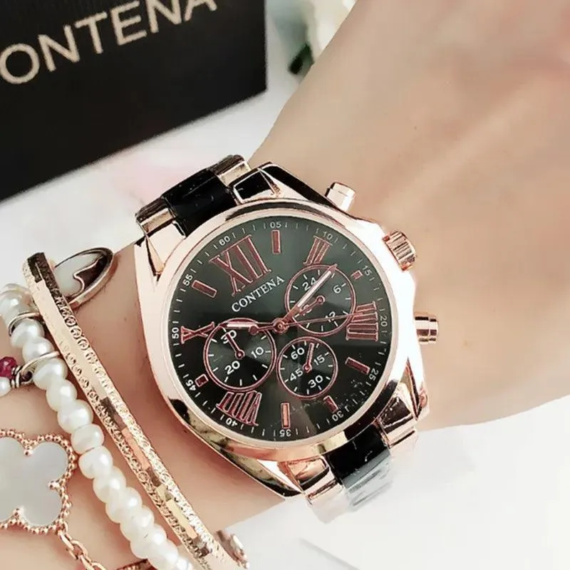 Luxury Women's Steel Bracelet Watch: Trendy Quartz Timepiece - Stylish Ladies Choice