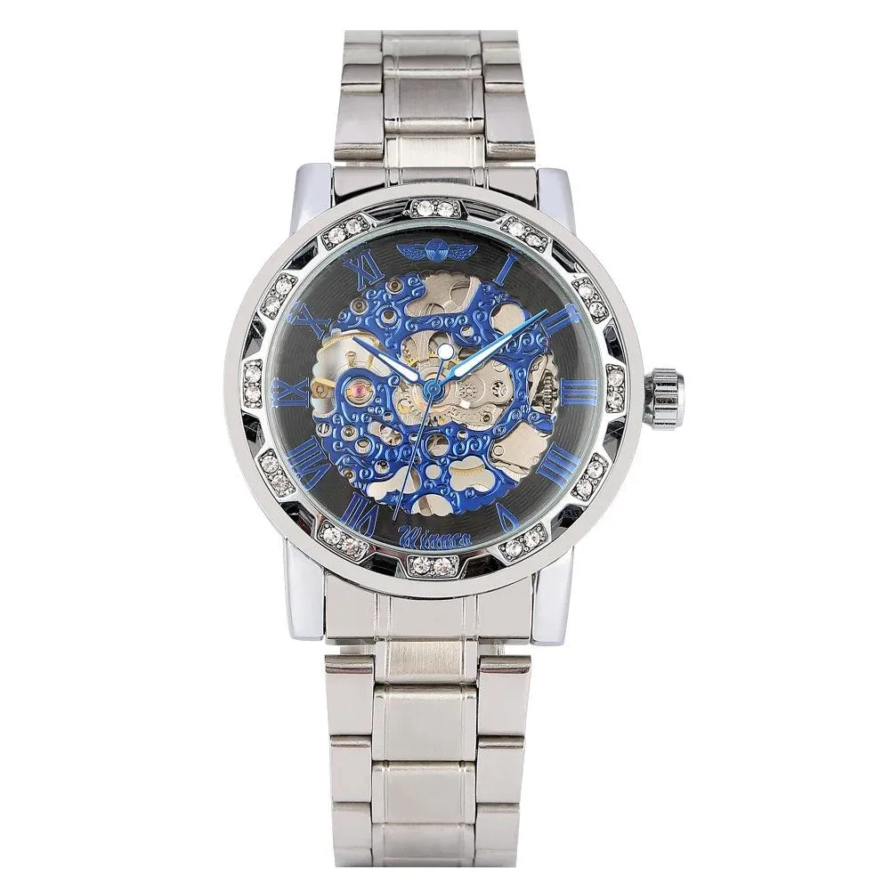 Mechanische Herrenuhr mit Handaufzug, römischem Ziffernblatt