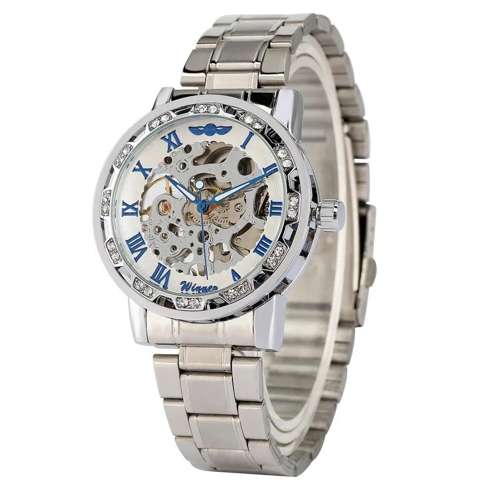 Mechanische Herrenuhr mit Handaufzug, römischem Ziffernblatt