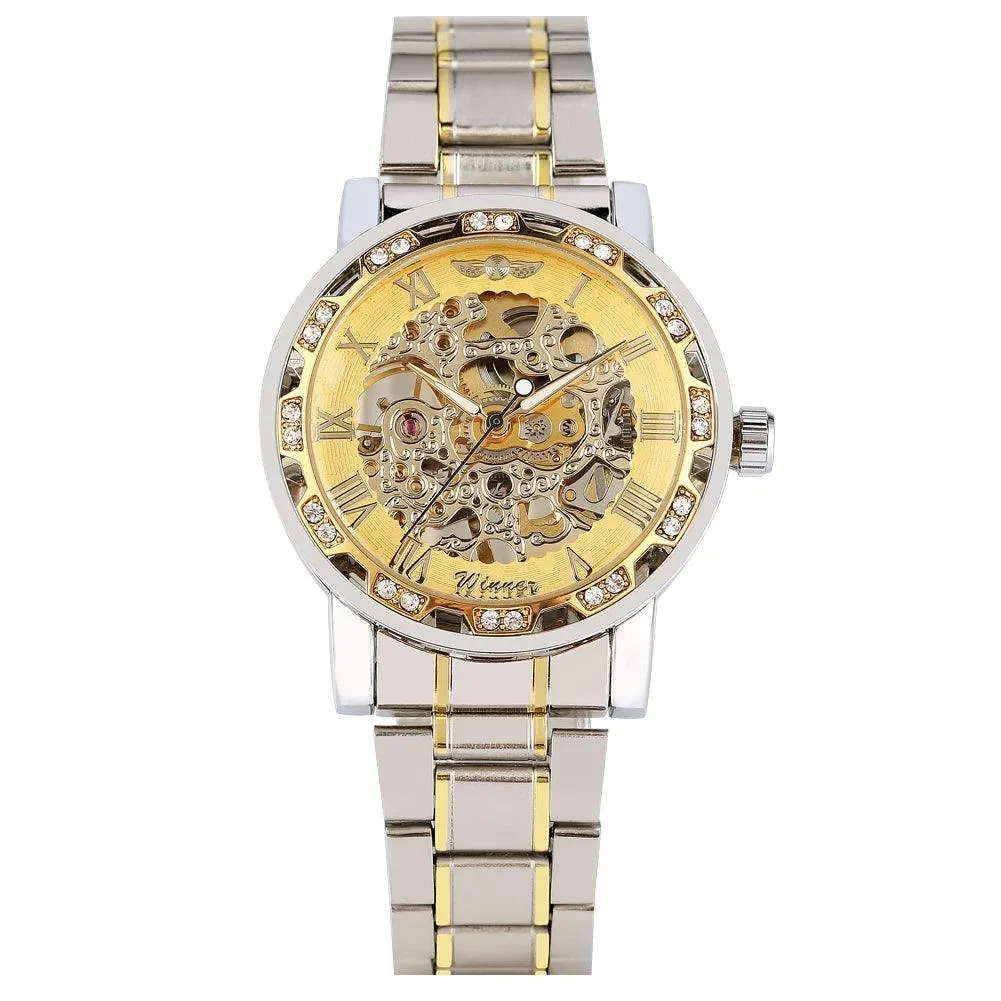 Mechanische Herrenuhr mit Handaufzug, römischem Ziffernblatt