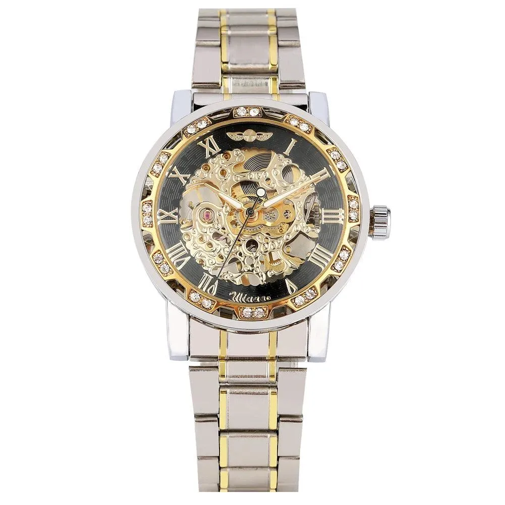 Mechanische Herrenuhr mit Handaufzug, römischem Ziffernblatt