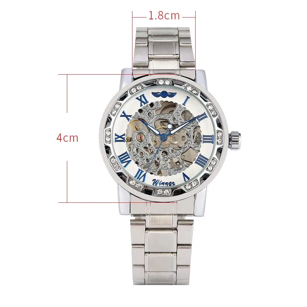Mechanische Herrenuhr mit Handaufzug, römischem Ziffernblatt