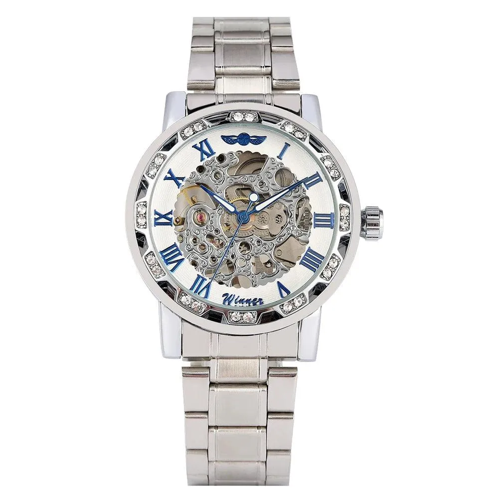 Mechanische Herrenuhr mit Handaufzug, römischem Ziffernblatt