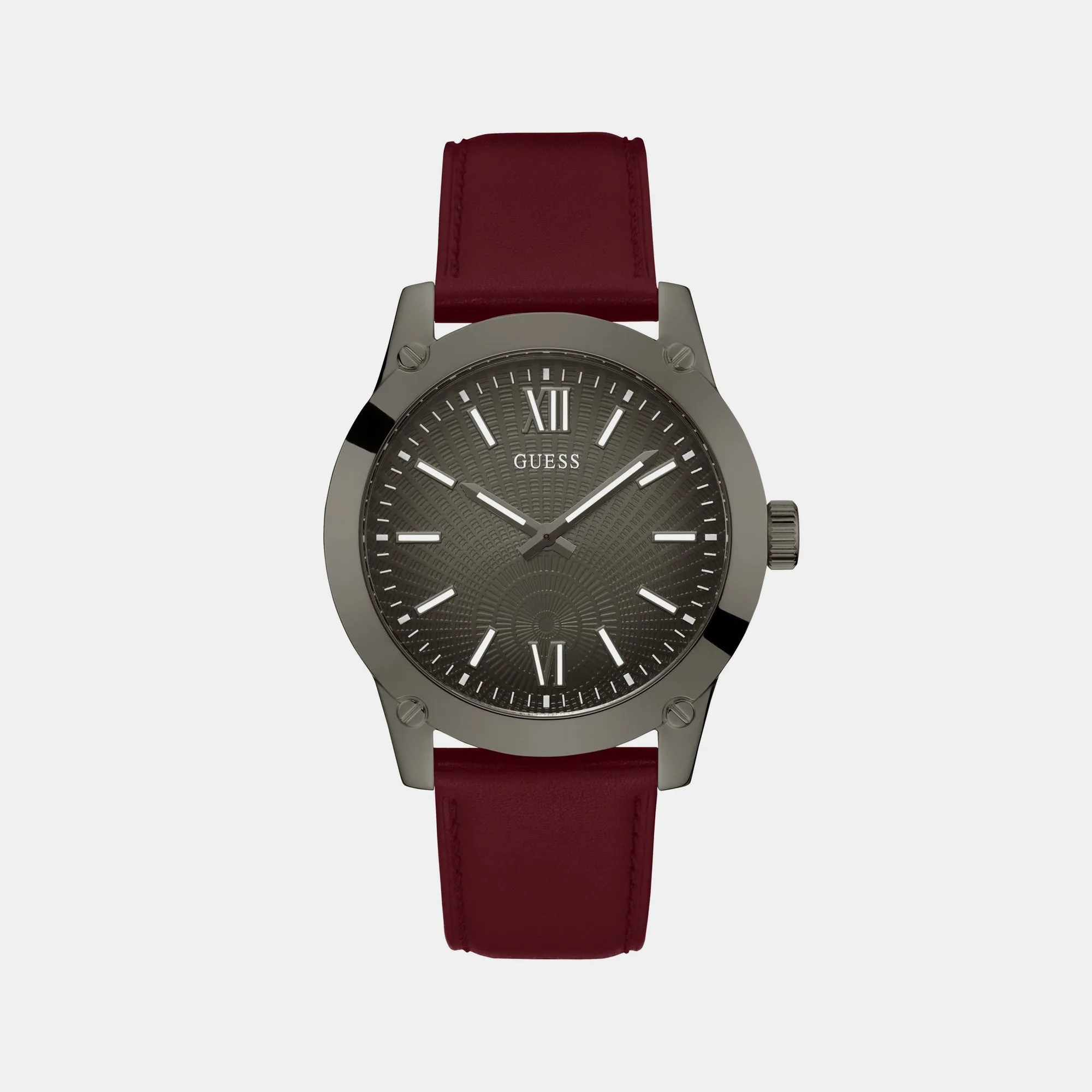 Men Gunmetal Analog Leather Watch GW0628G4