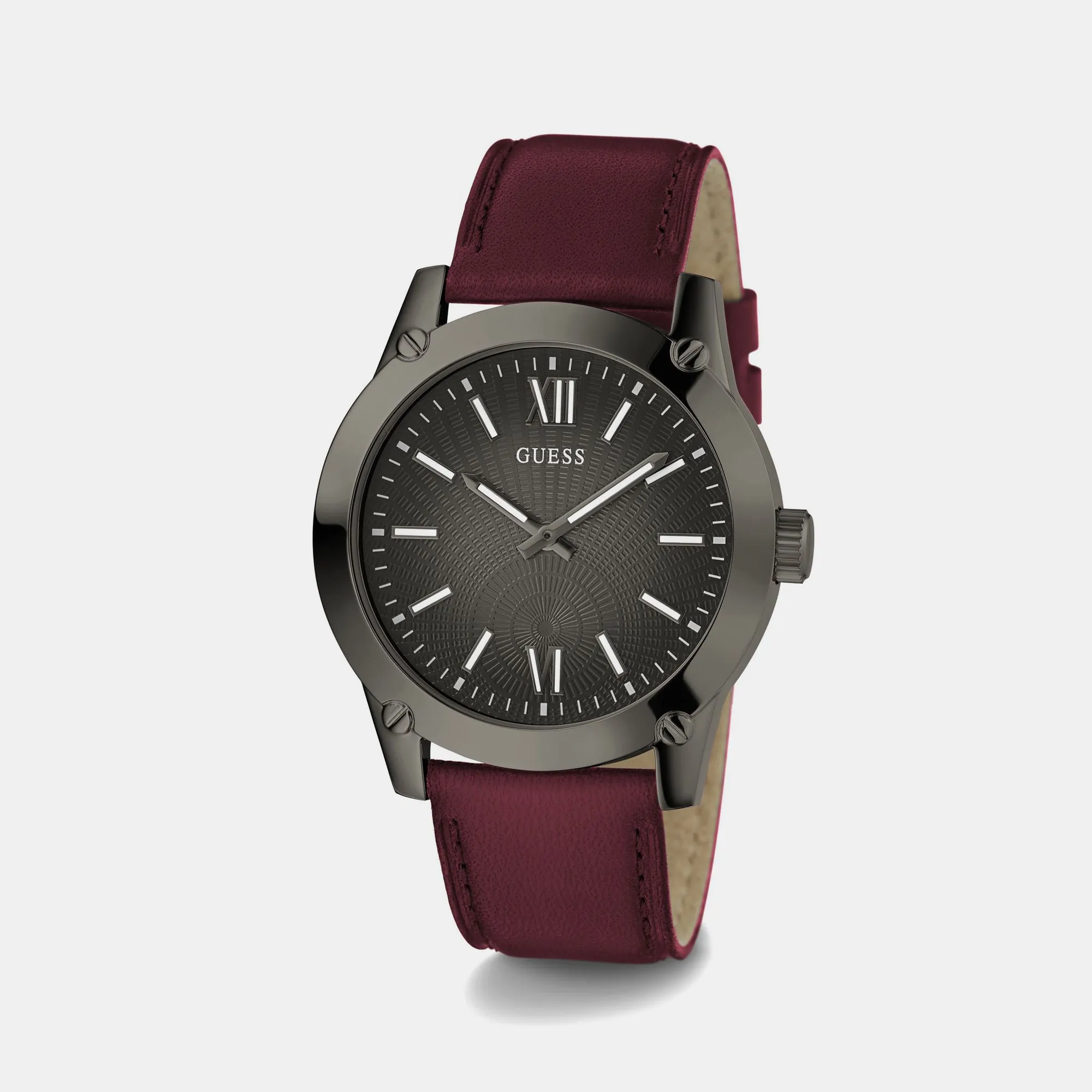 Men Gunmetal Analog Leather Watch GW0628G4
