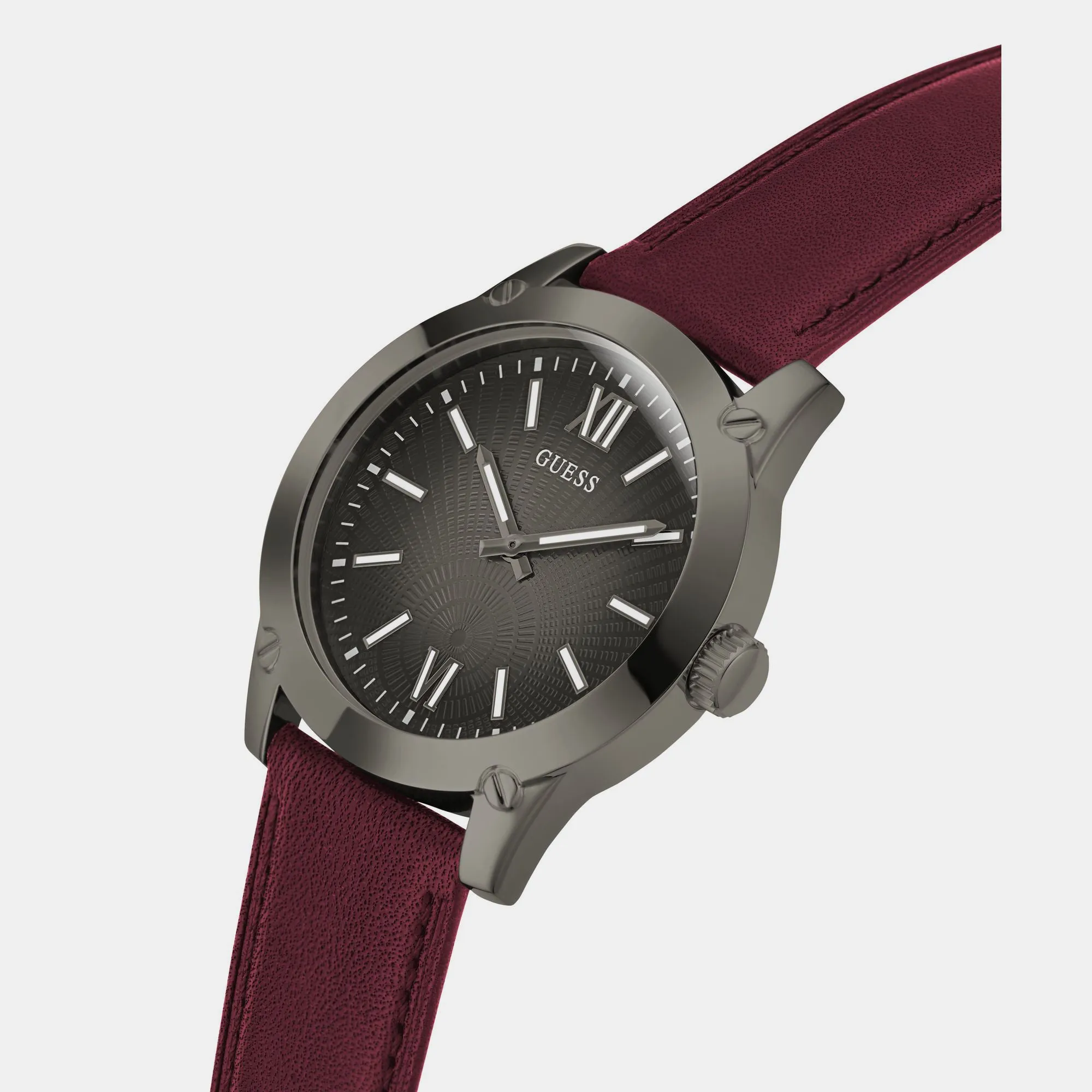 Men Gunmetal Analog Leather Watch GW0628G4