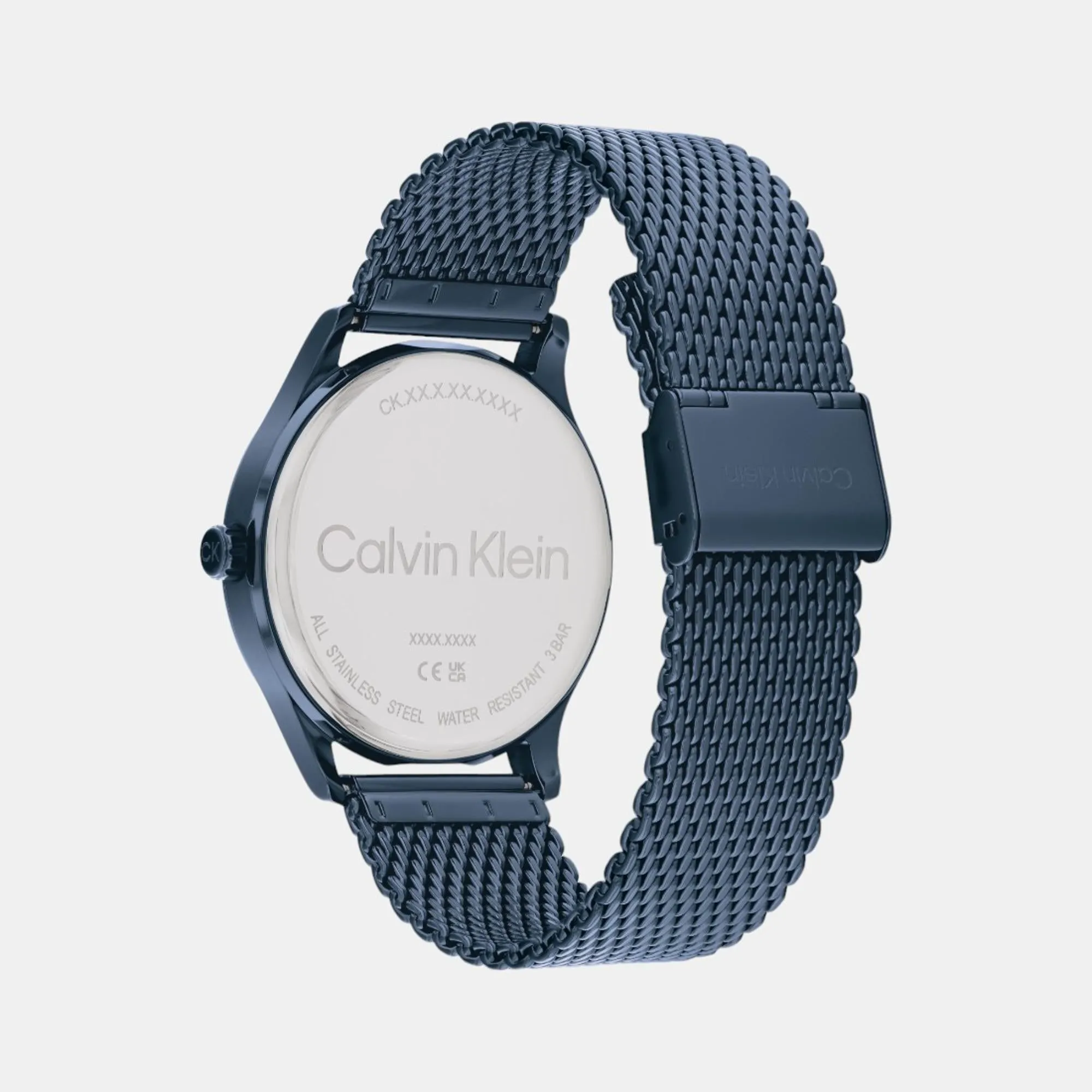 Men Quartz Analog Blue Dial Mesh Watch 25200451