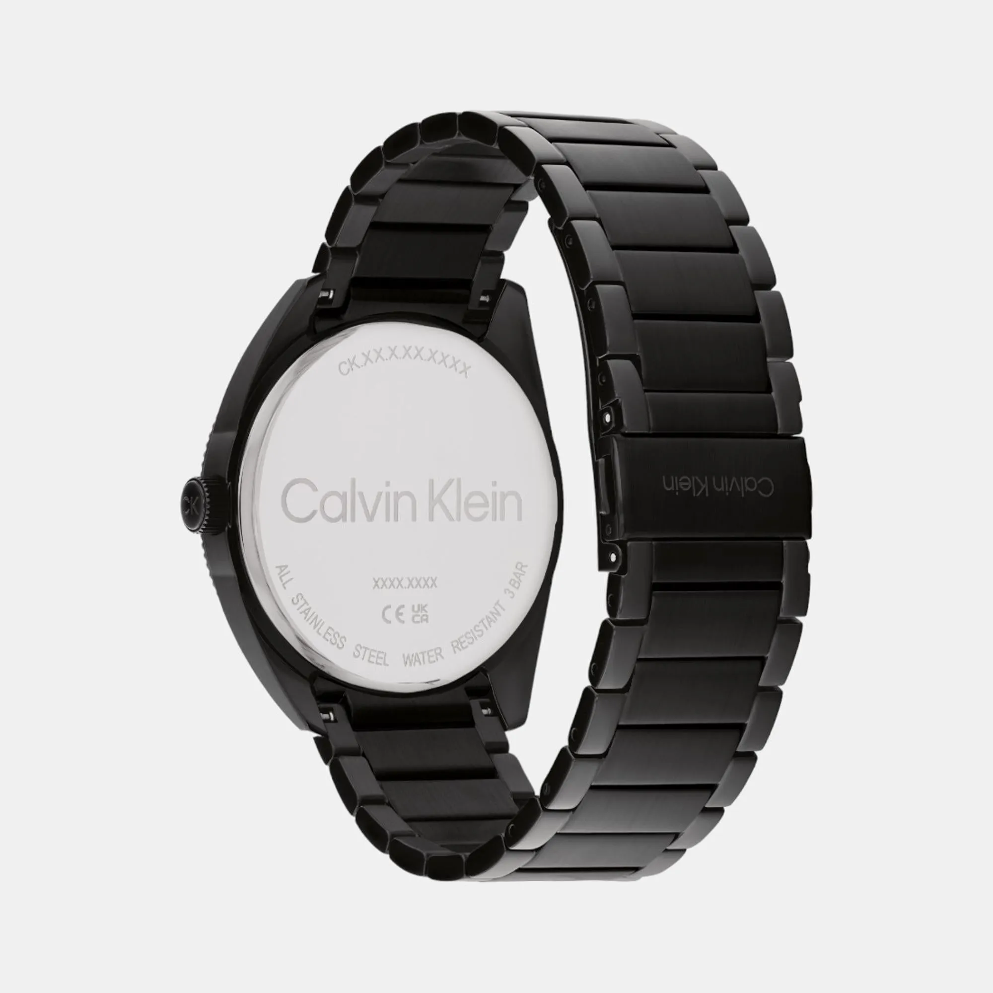 Men Quartz Black Dial Analog Stainless Steel Watch 25200448