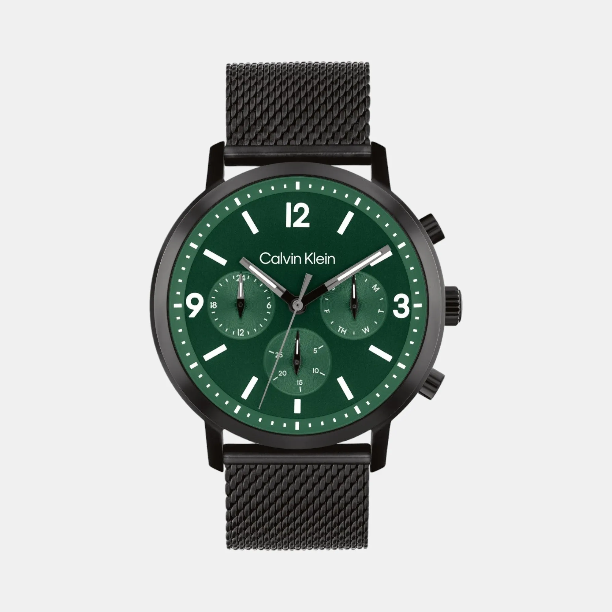 Men Quartz Green Dial Stainless Steel Watch 25200440