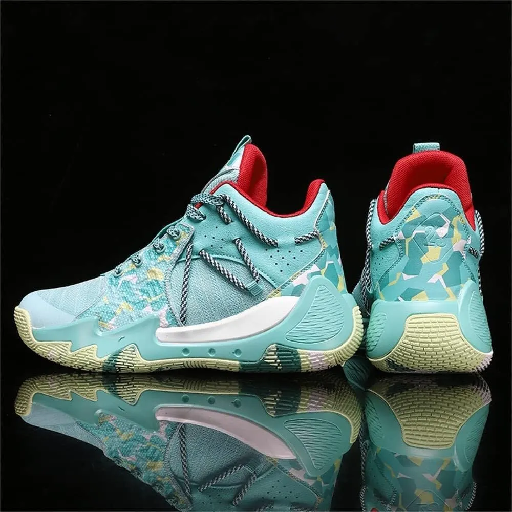 Men's Basketball Shoes with Breathable Mesh High Cut Wear-Resistant, Shock-Absorbing Anti Slip Training Boots
